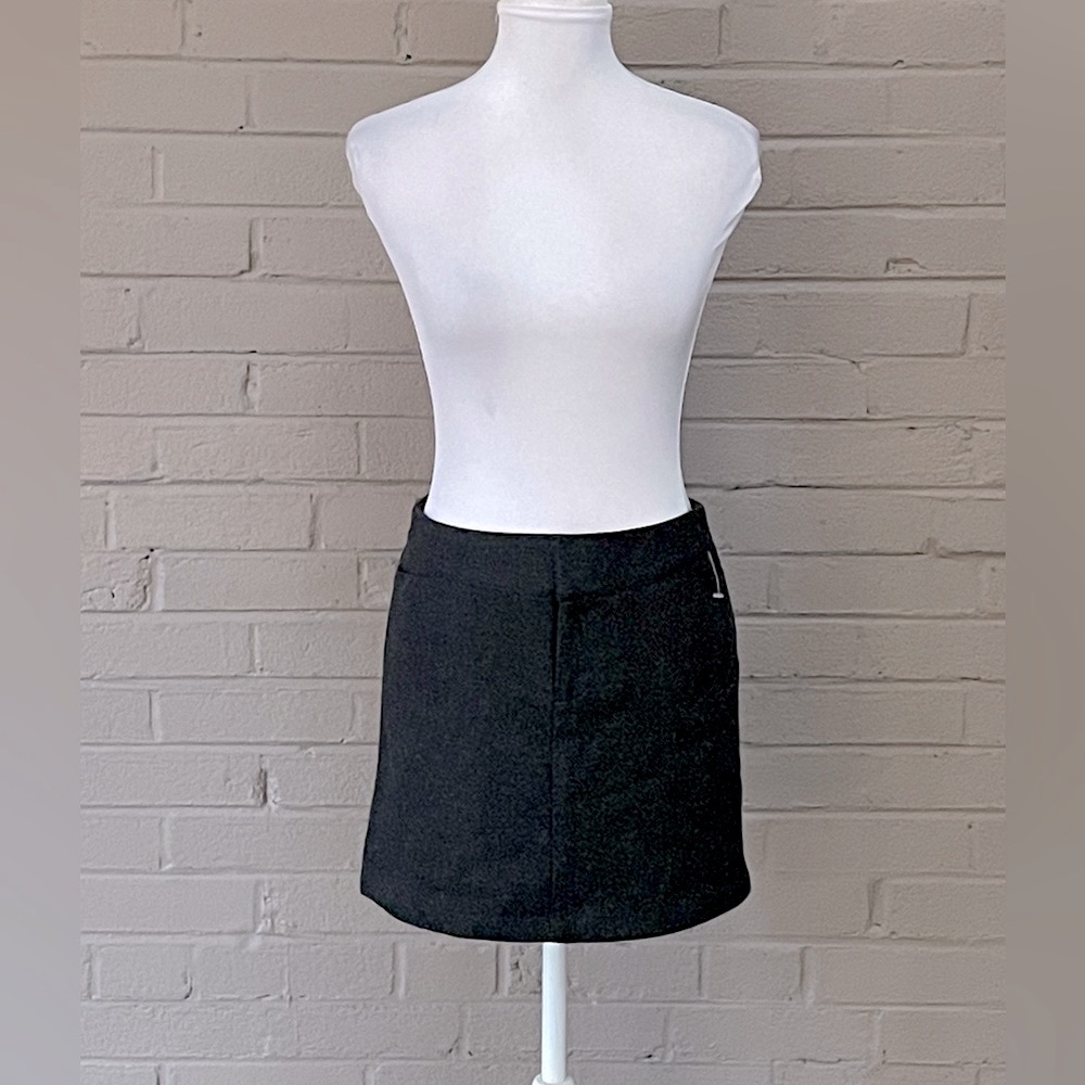 AEO deep gray wool blend skirt 0